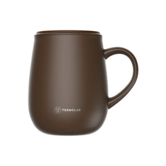 Caneca Térmica Cora 320 mL Inox Marrom Café com Tampa Termolar