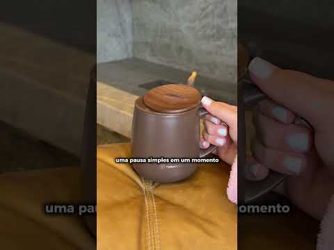 Caneca Térmica Cora 320 mL Inox Marrom Café com Tampa Termolar